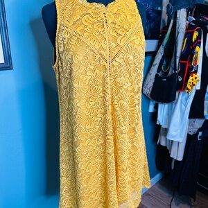 Liberty Love Yellow Lace Dress Size XL